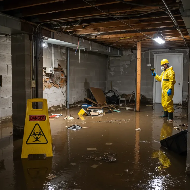 Flooded Basement Electrical Hazard in Towanda, PA Property