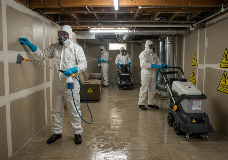 Basement Moisture Removal and Structural Drying process in Towanda, PA